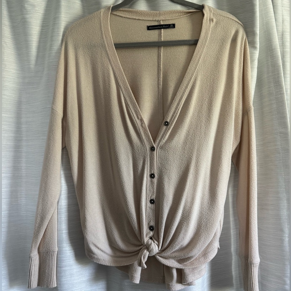 Abercrombie and Fitch Cream Button Down